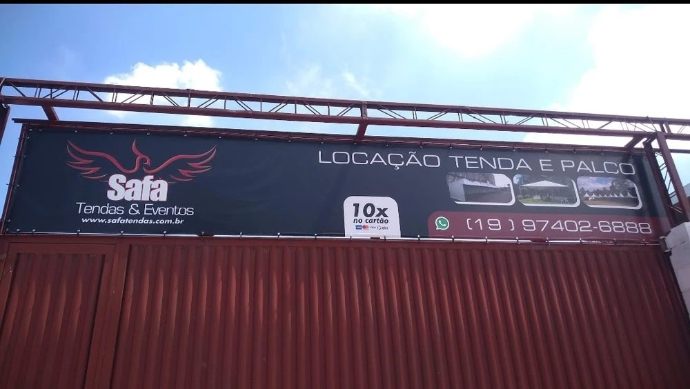 Fachada da Safa Tendas e Eventos